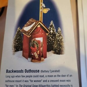 Department 56 Red Backwoods Outhouse Decor